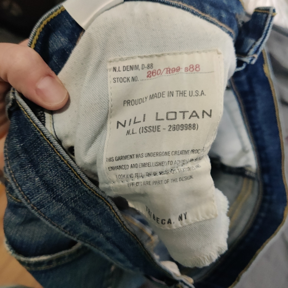 Nili Lotan Mid Rise Distressed Jeans - Picture 11 of 14